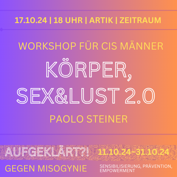 „Körper, Sex & Lust 2.0“ – Für cis-Männer