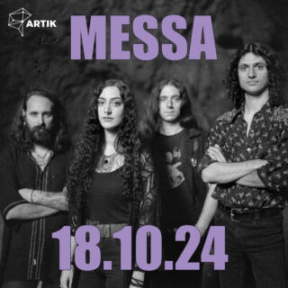 Am kommenden Freitag ist es endlich soweit: MESSA kommen nach Freiburg!

MESSA sind 2014 aus dem italienischen Doom-Rock-Underground aufgestiegen und haben sich schnell eine beachtliche Anhängerschaft erspielt. Mit ihrem monumentalen und breit gefächerten Sound erzeugen MESSA ein dramatisches Klangbild, welches insbesondere durch Sängerin Sara bestimmend geprägt wird. Das 2022 erschienene Werk „Close“, welches praktisch überall vollkommen zurecht abgefeiert wurde, ist noch immer das aktuelle Album von MESSA. Nach zahlreichen Gigs und Festivalauftritten ist es nun endlich an der Zeit, auch Freiburg erstmals zu beehren.

Das Package wird mit A GHOST IN RAGS und LIGHTRAIN komplettiert. Stellt sich nur noch die Frage: Are you ready for a night full of Doom, Death & Heavy Psych!?

18.10.24
MESSA + LIGHTRAIN + A GHOST IN RAGS
Doors: 20h
Beginn: 21h
⚡ Ticketlink in Bio

@messa_band @lightrainband #aghostinragsband 
#doom #metal #psychedelic #artik #artikfreiburg #freiburg #whatthefreiburg